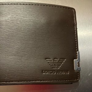 Giorgio Armani Brown Leather Wallet